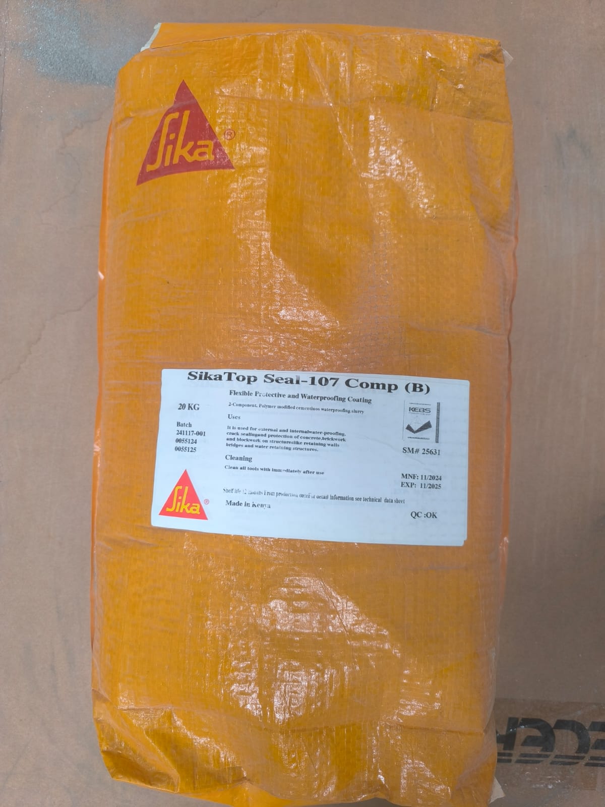 Sika SikaTop® Seal-107 Component B – Cementitious Waterproofing Powder